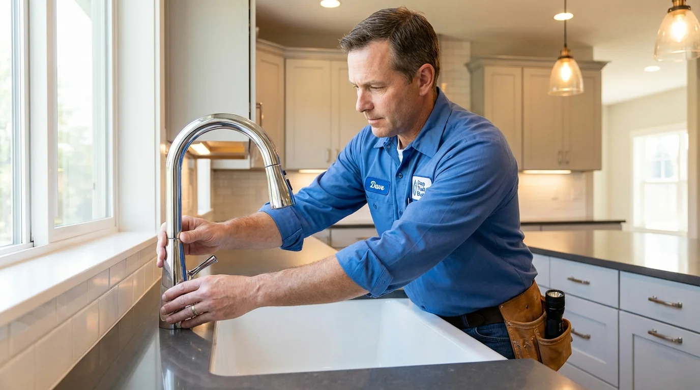 Kitchen faucet installation by Johns Plumbing LLC in La Center